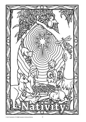 Australian Christmas nativity in the bush