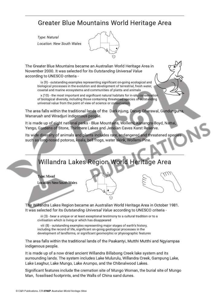 2760P | Australian World Heritage Sites poster set