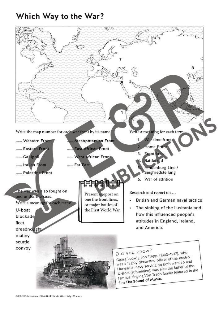 4591P | World War 1: Year by Year poster set