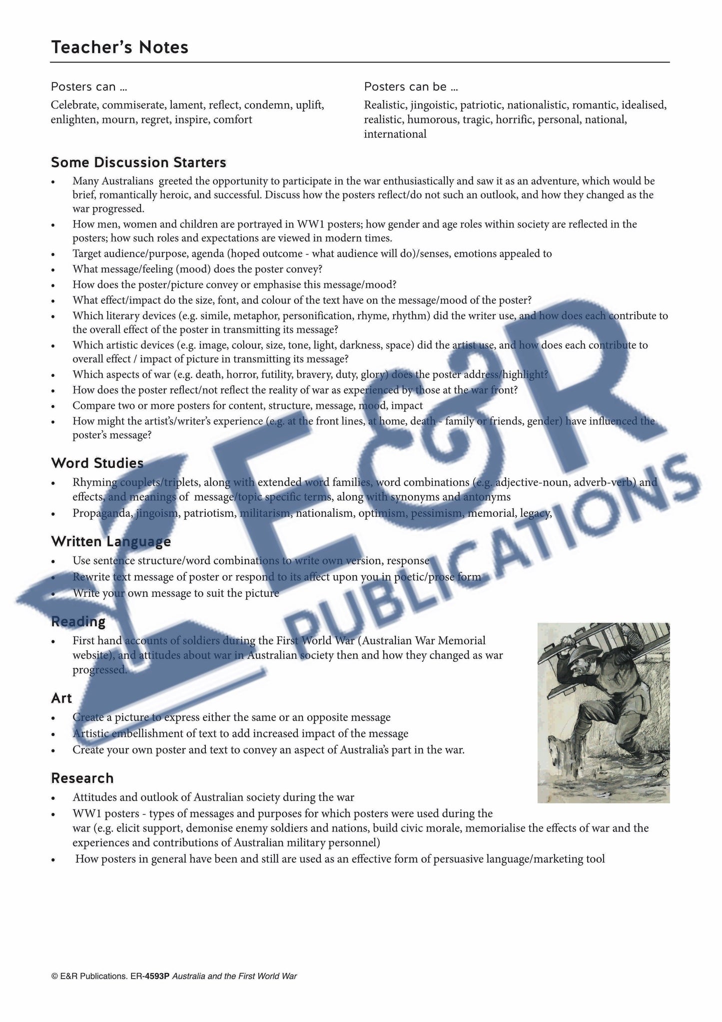 4593 P | Australia's Place in WW1, poster set