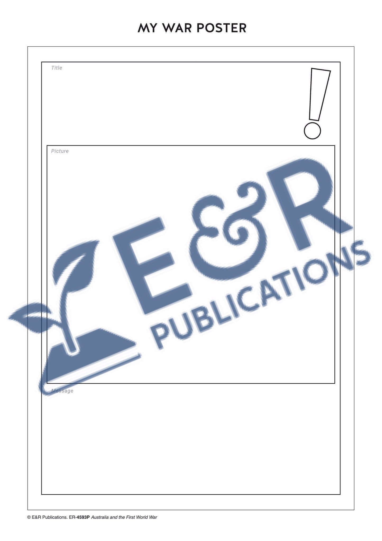 4593 P | Australia's Place in WW1, poster set