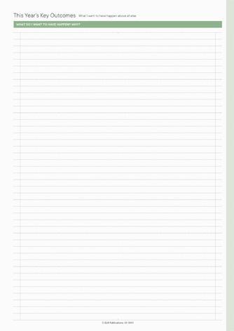 This year's key outcomes, green