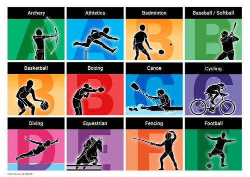 2900P-EN | English Sports Posters + Activity Sheets