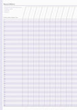 Matrix record sheet, left hand page, dusky purple
